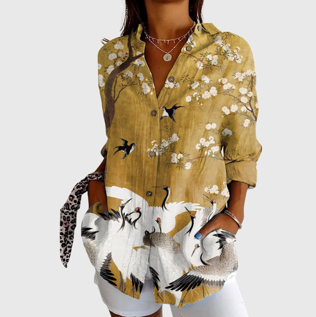 Nadia Colourful Blouse with Print