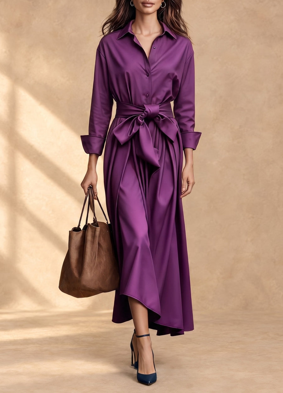 Ashlee | Elegant Maxi Dress with Bow Detail