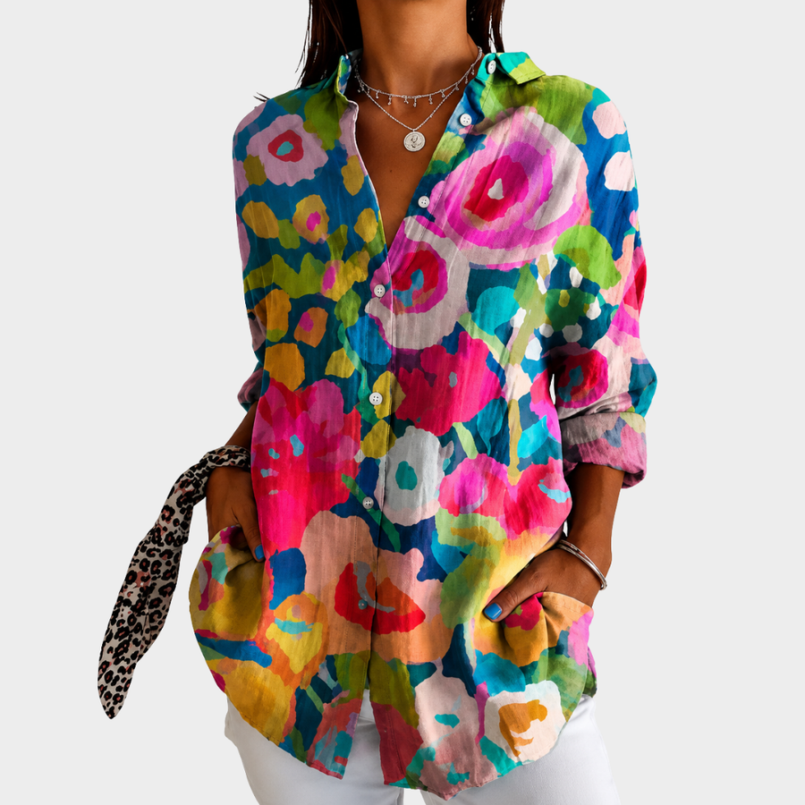 Jenny | Painted Garden Glow Blouse