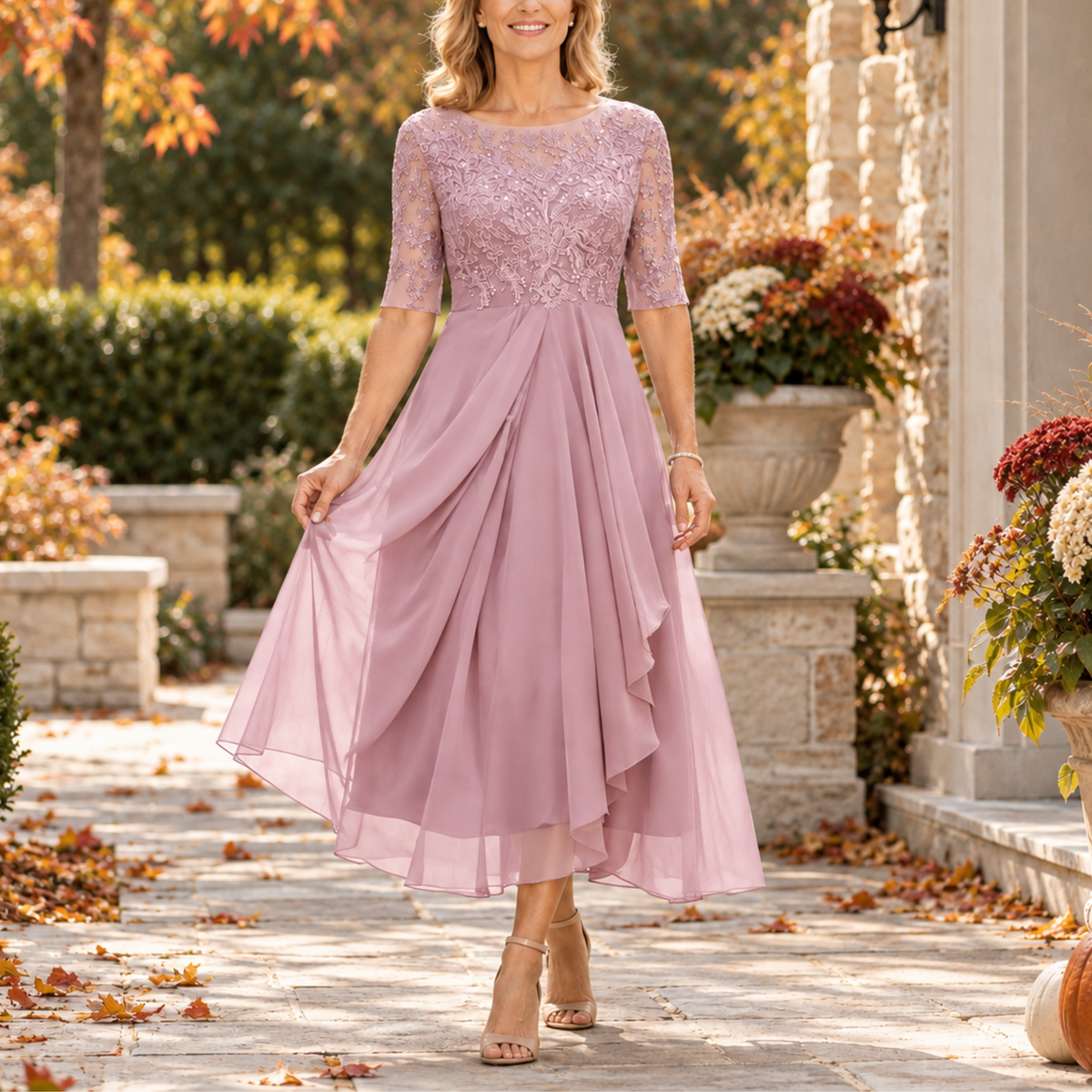 Serena - Draped Midi Dress