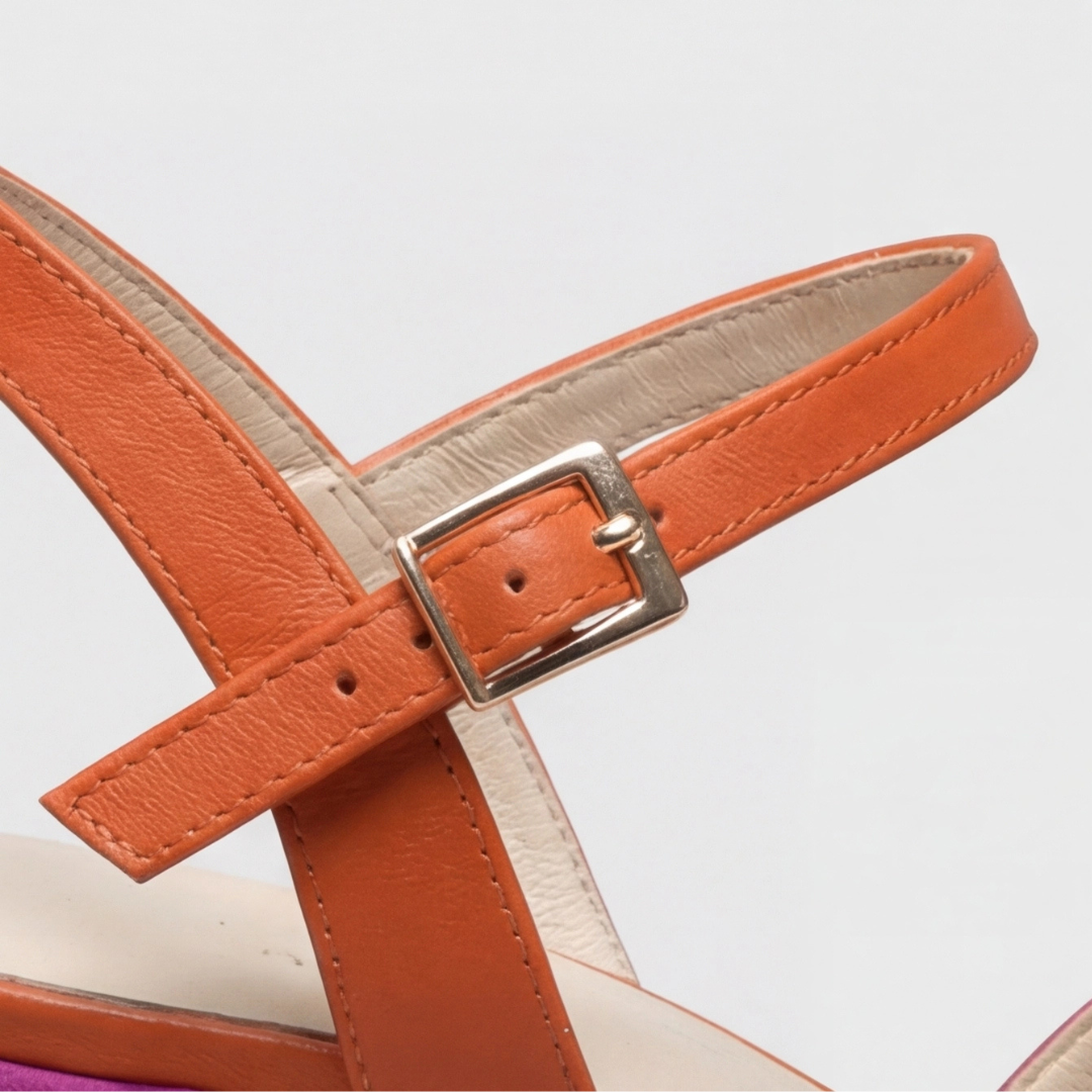 Amanda | Orthopaedic Colour Block Chunky Heels