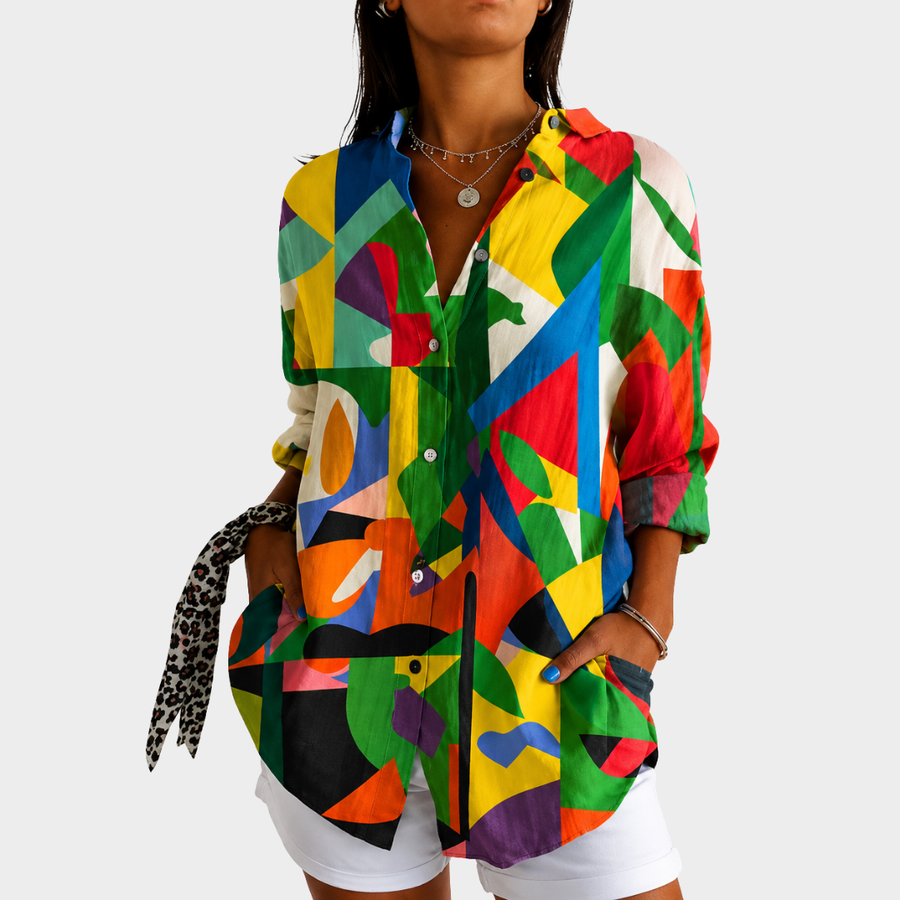 Renee | Colour Splash Art Blouse