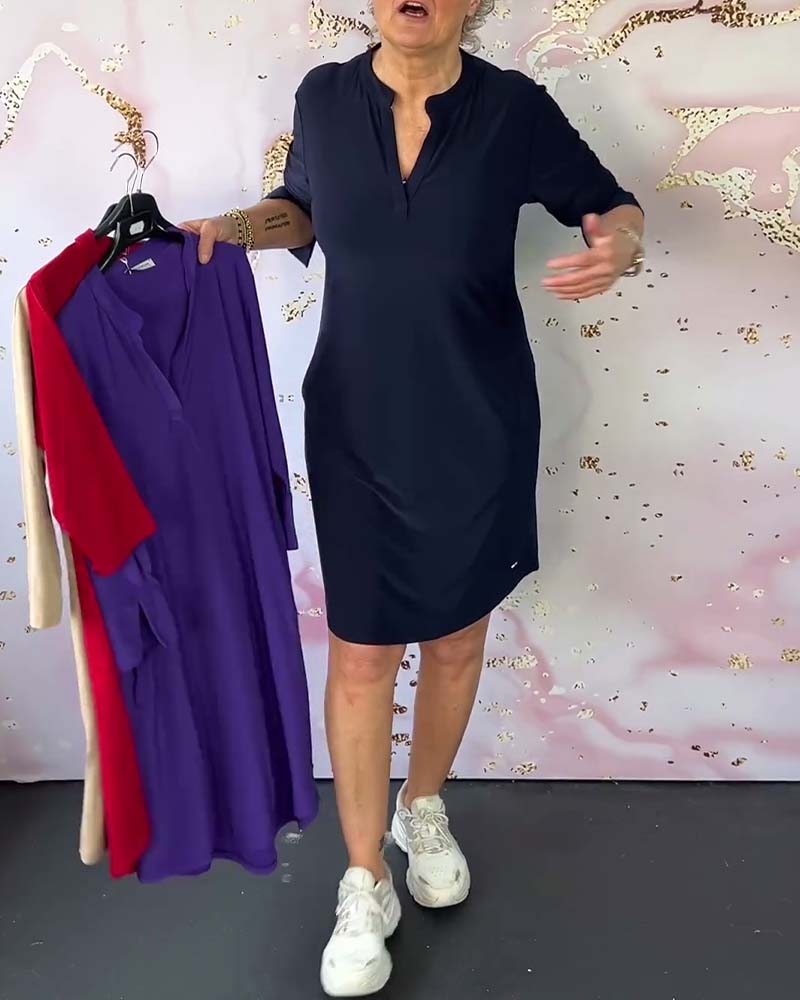 Noor | Comfortable Elegant Dress with V-Neck