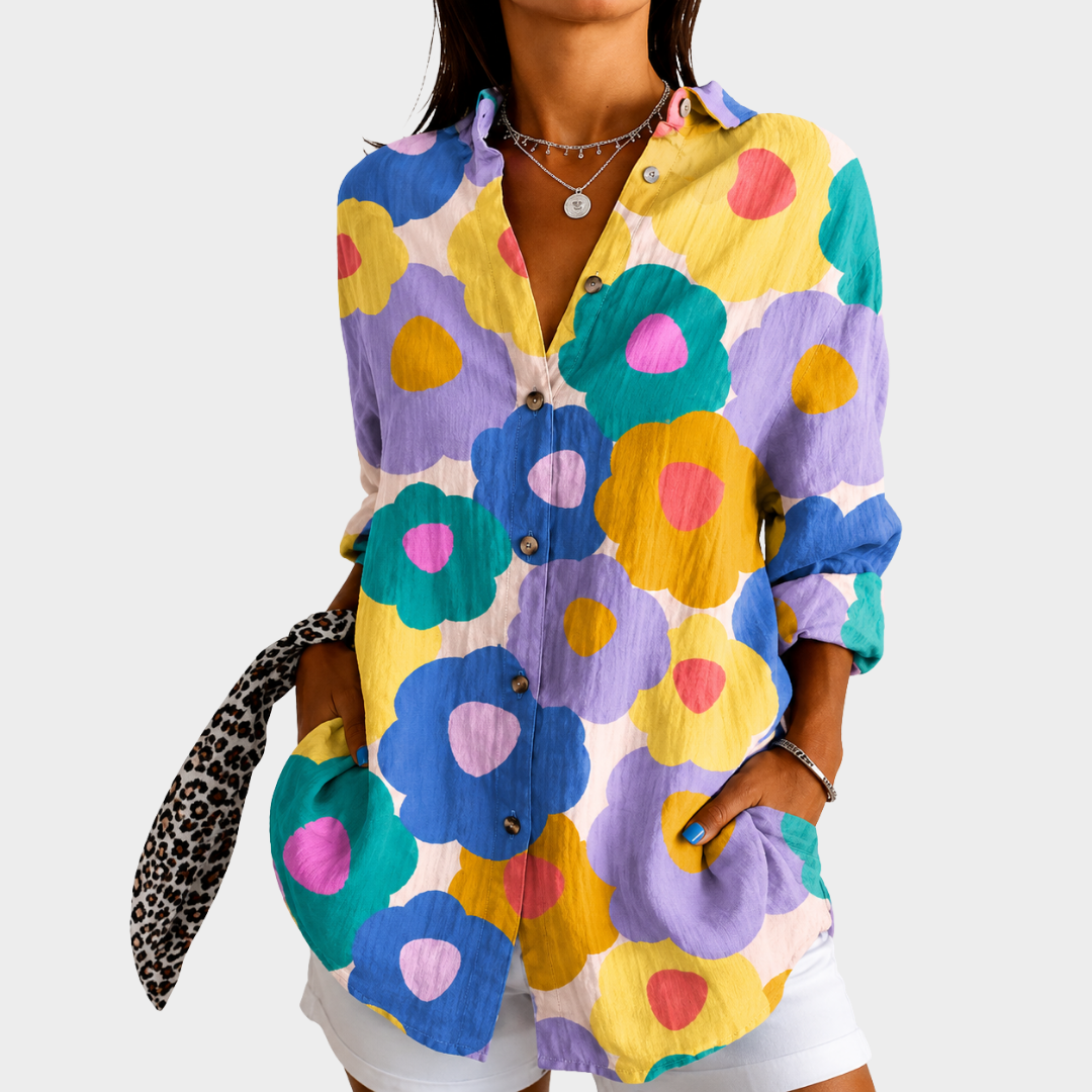 Tori | Pastel Bloom Garden Blouse