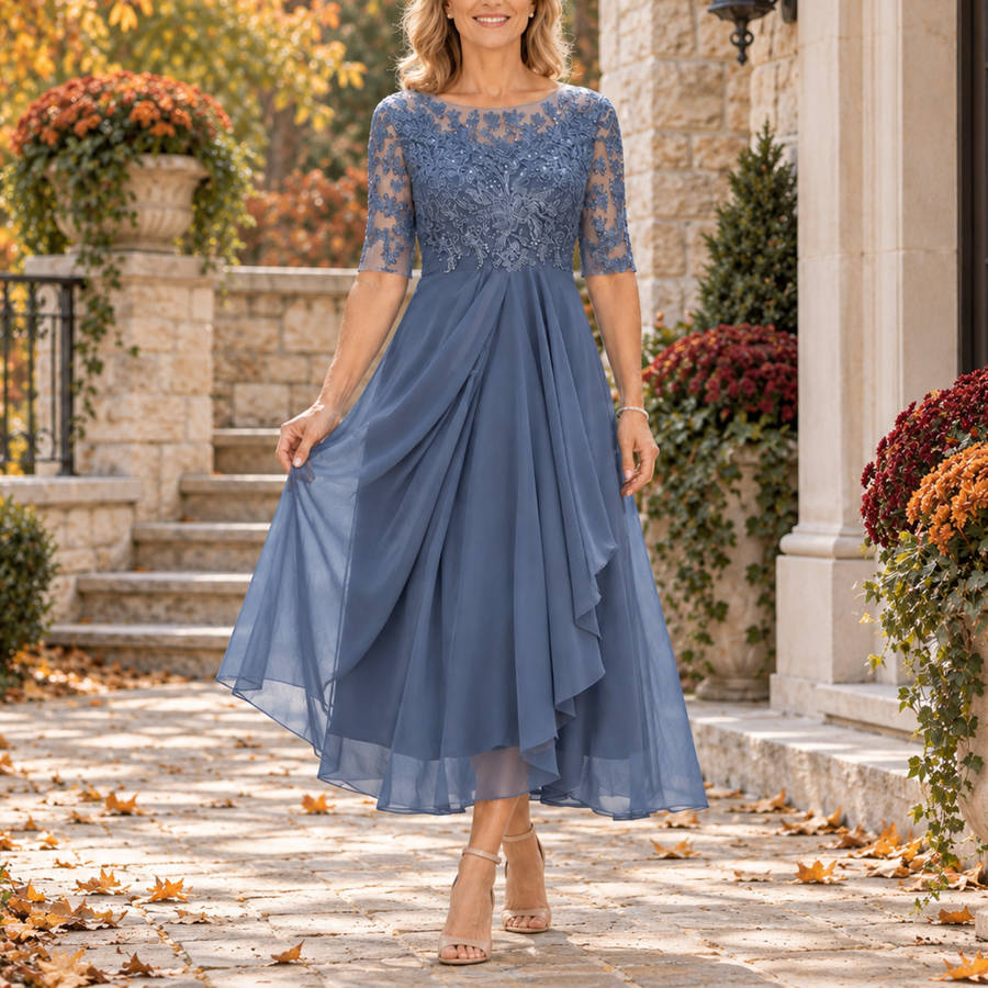 Alaina - Draped Midi Dress