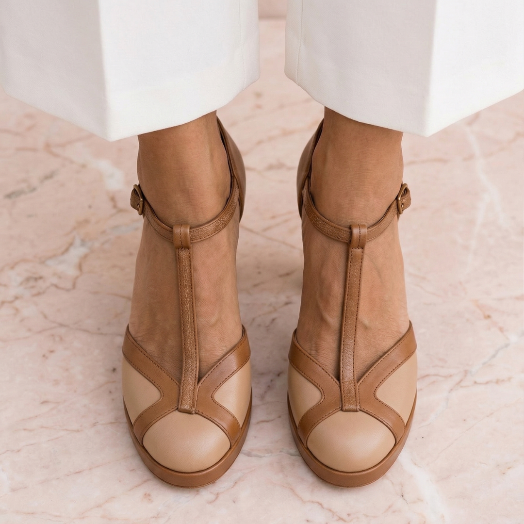 Nadia | Sophisticated Retro Closed Toe Heels
