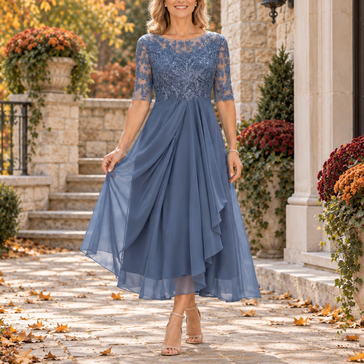 Avi | Draped Midi Dress