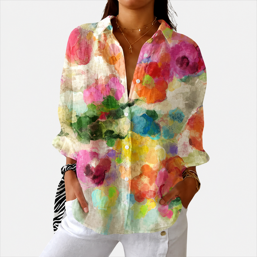 Joanne | Lightweight and Colourful Printed Blouse