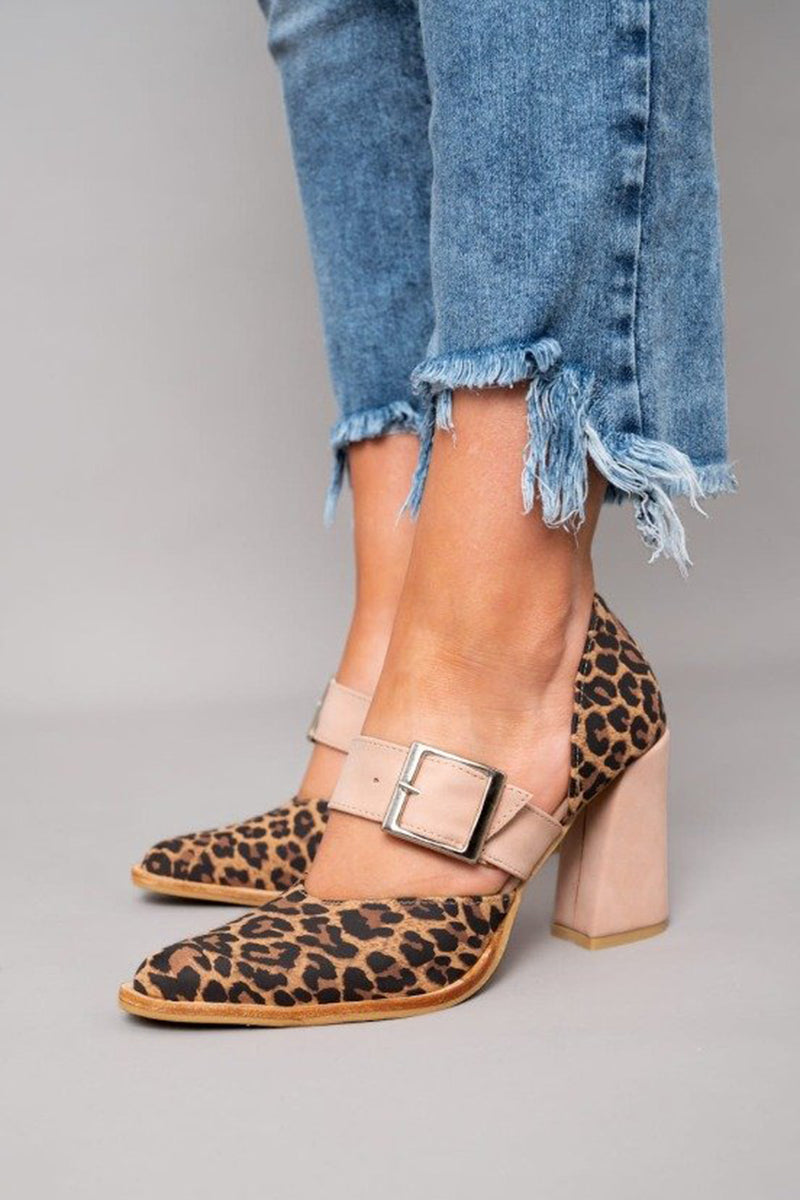 Ruby | Leopard Mary Jane Heels