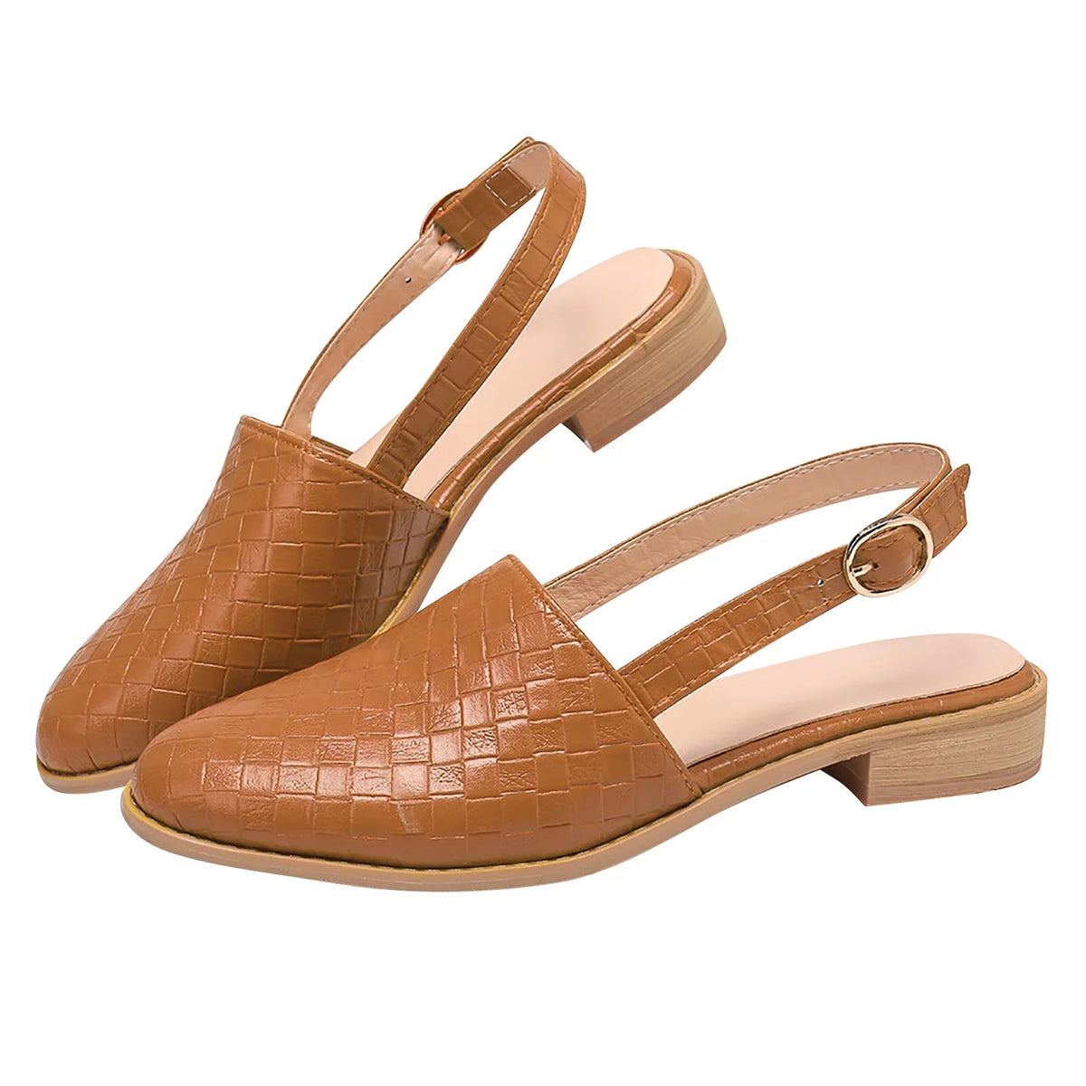 Lily | Woven Slingback Loafers