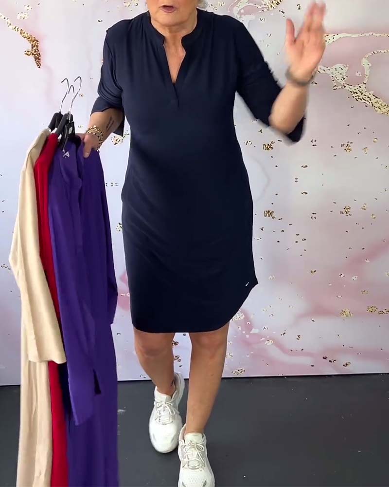 Noor | Comfortable Elegant Dress with V-Neck