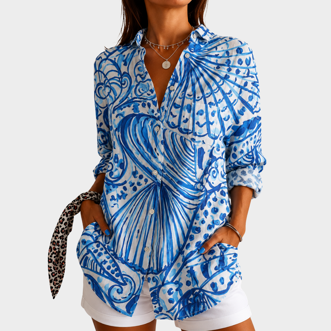 Lorna | Seaside Shell Print Shirt