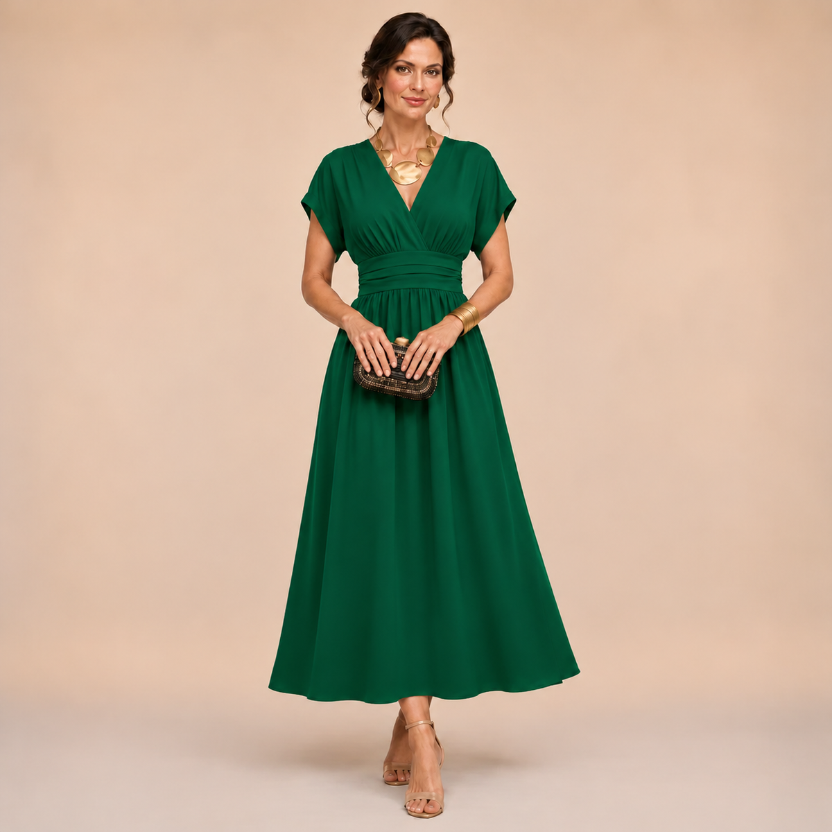 The Amelia Wrap Midi Dress