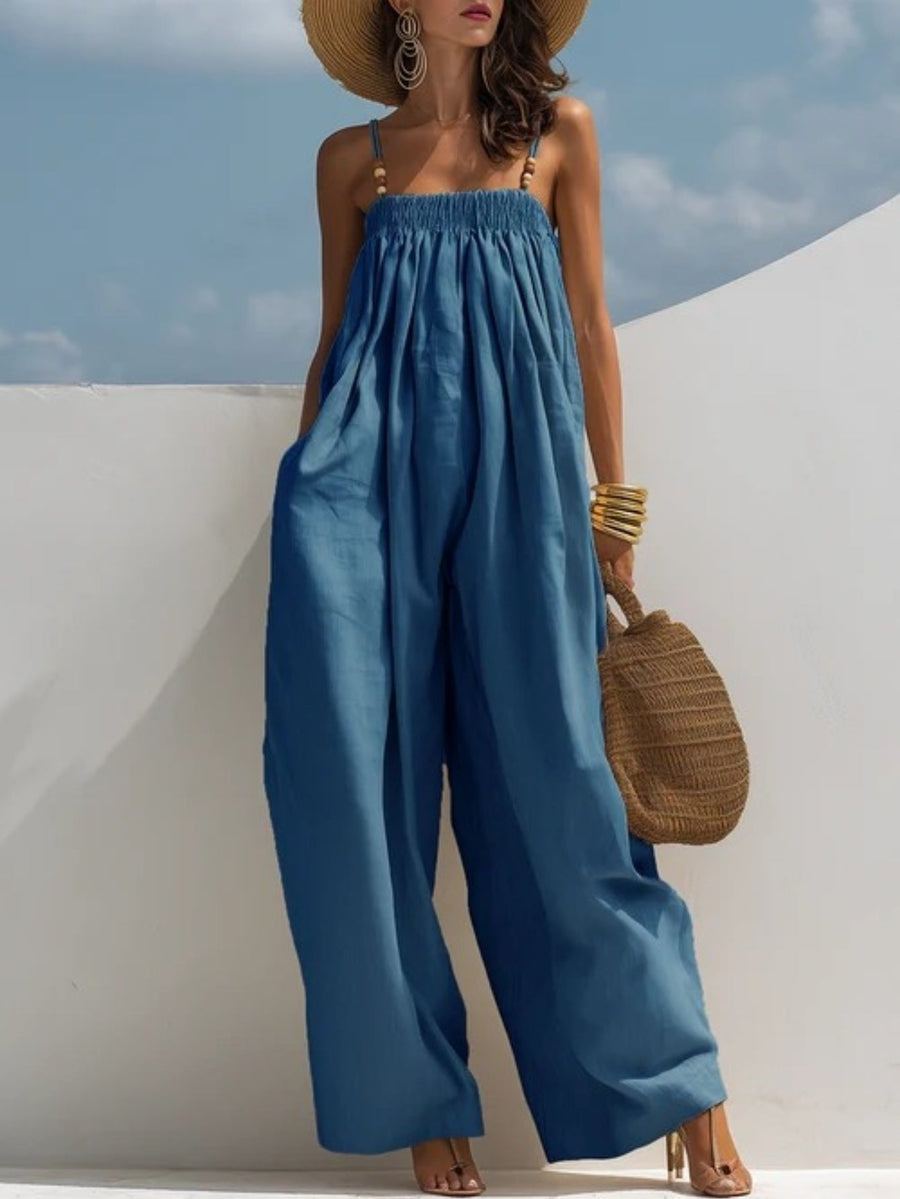Monica | Wide-Leg Denim Jumpsuit