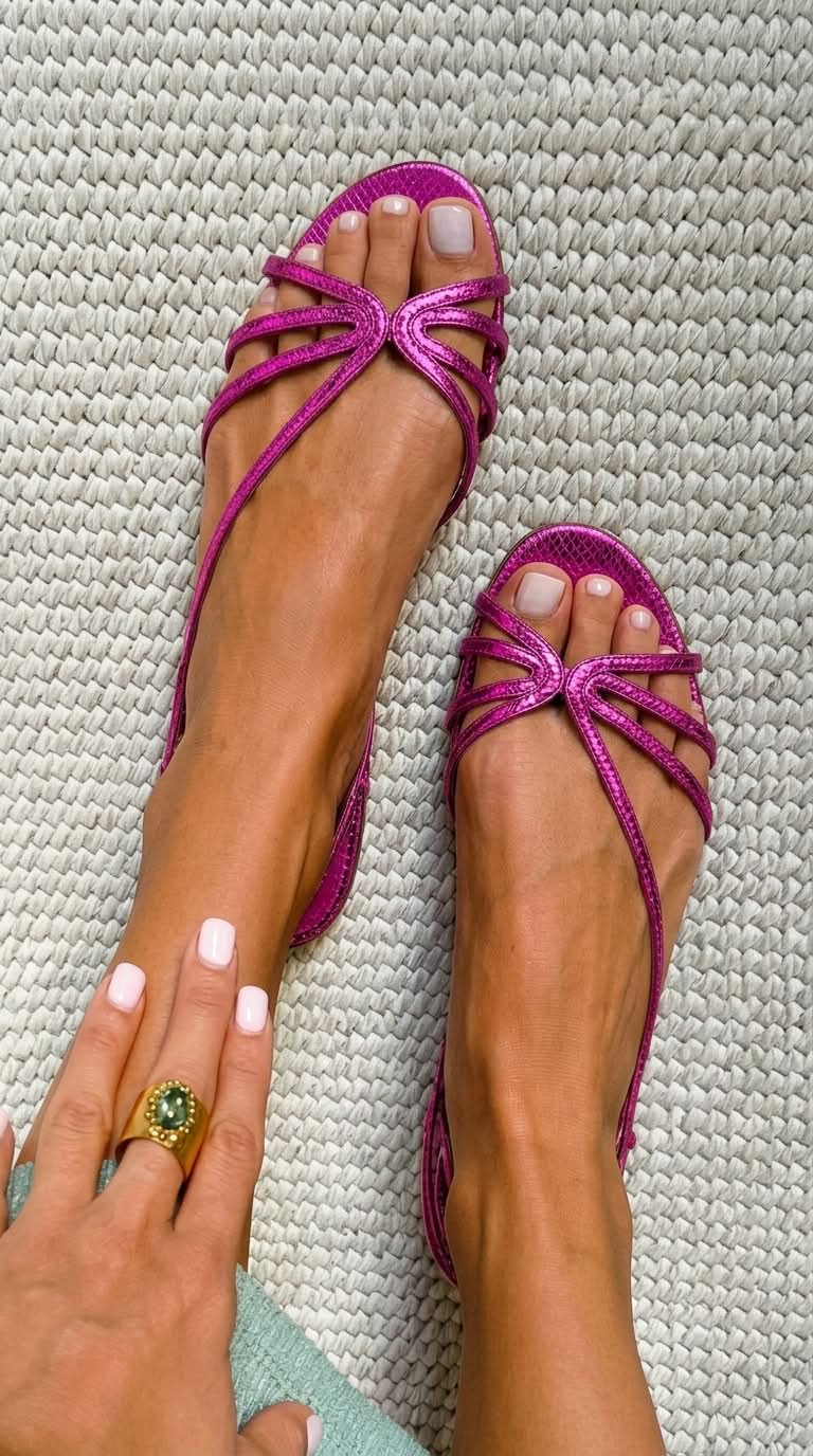 Camille | Golden Sandals, Summer Elegance