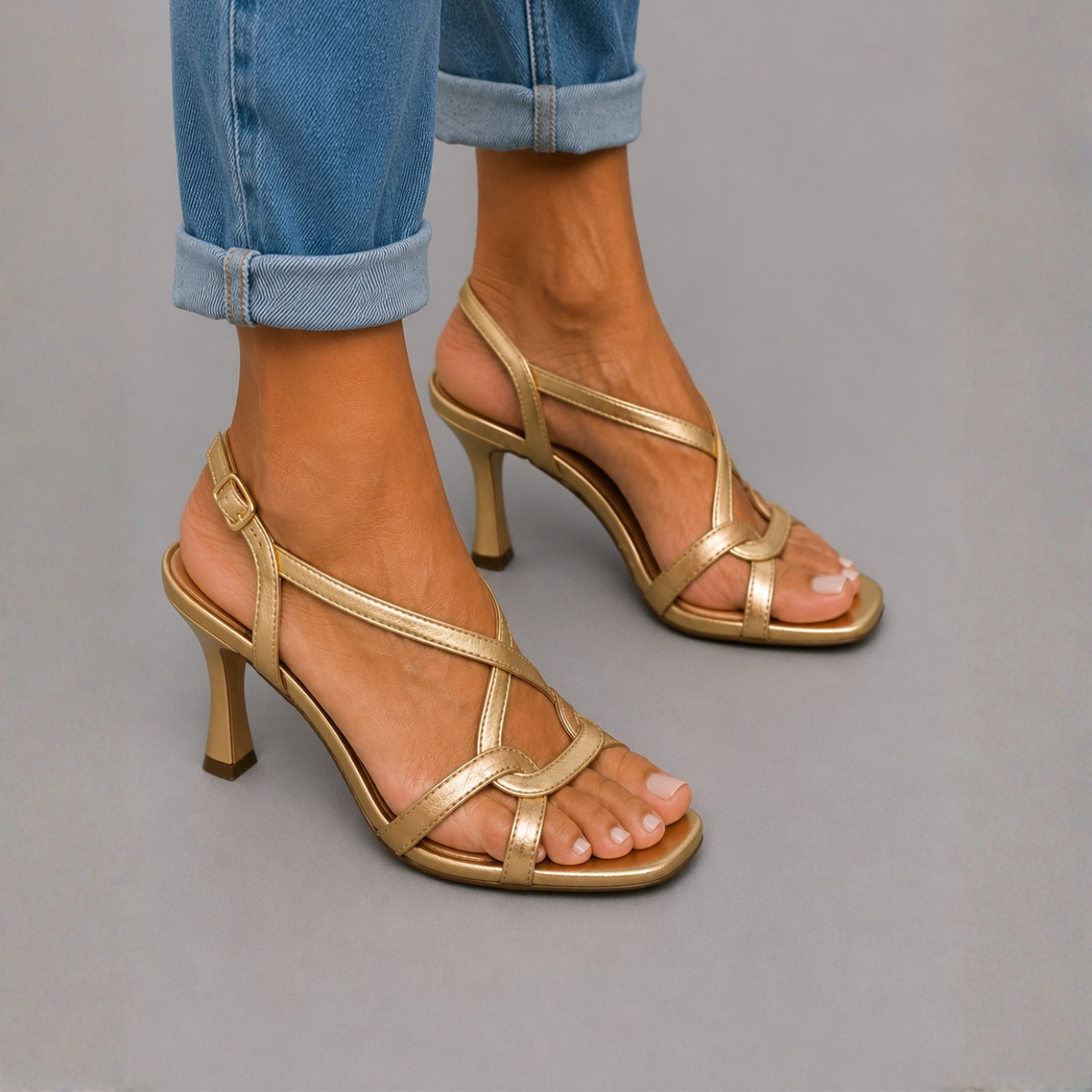 Soleil | Golden Sandals, Summer Charm