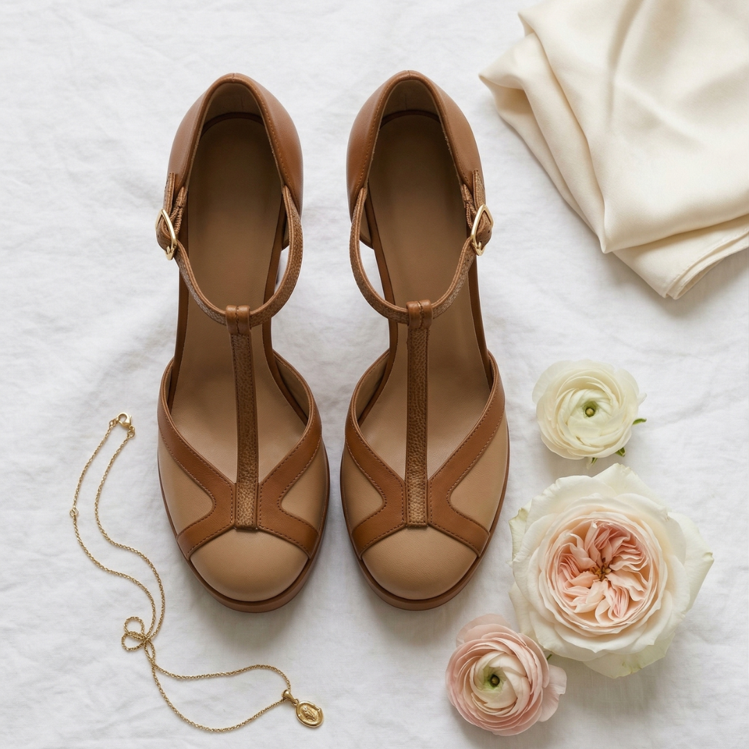 Nadia | Sophisticated Retro Closed Toe Heels