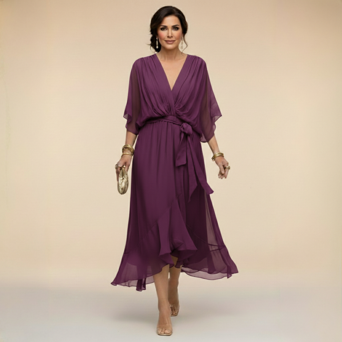 Abigail | Stylish V-Neck Dress