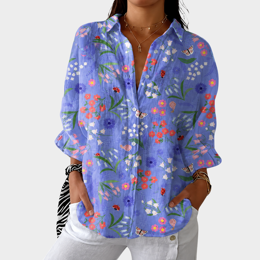 Ashleigh | Light and Colourful Printed Blouse