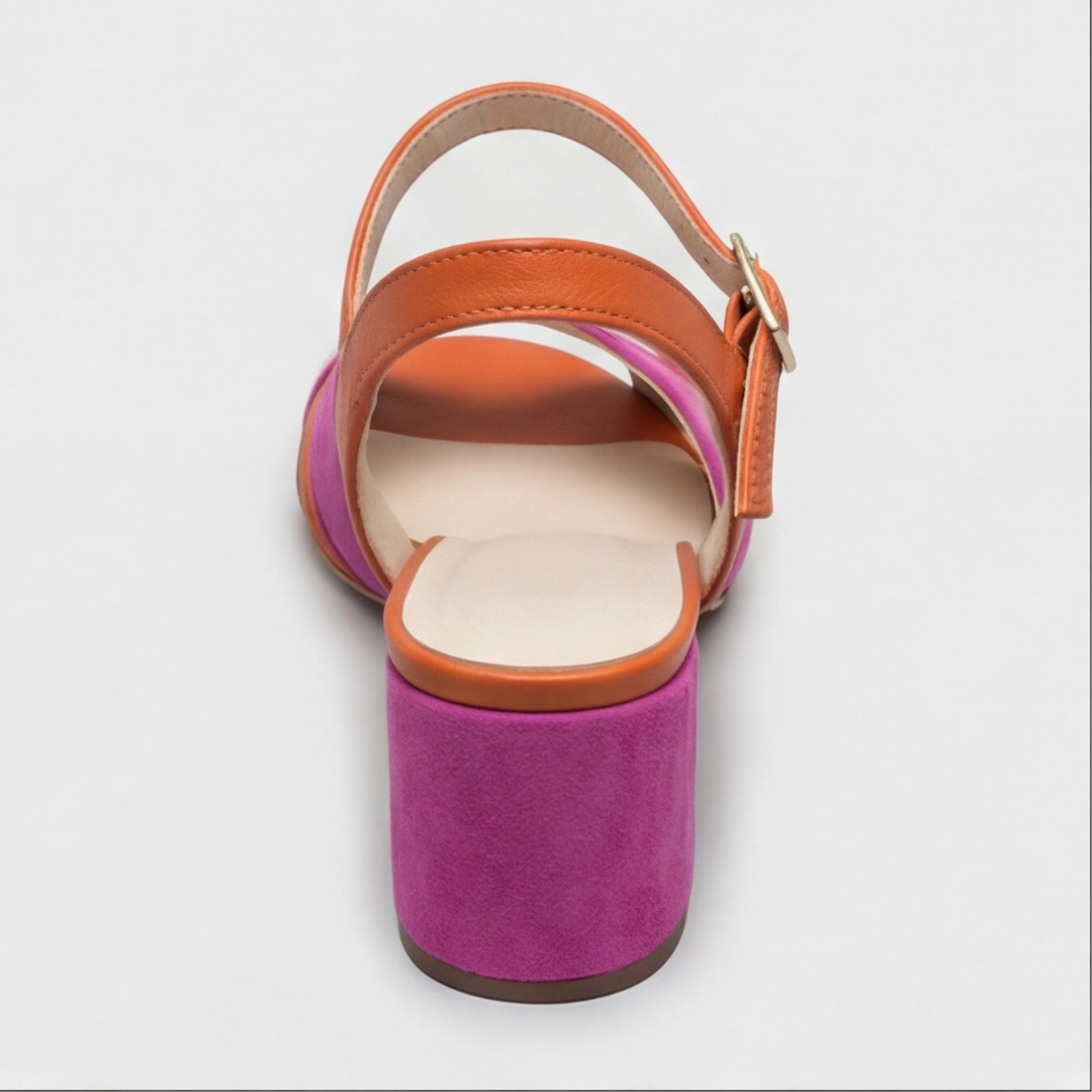 Amanda | Orthopaedic Colour Block Chunky Heels