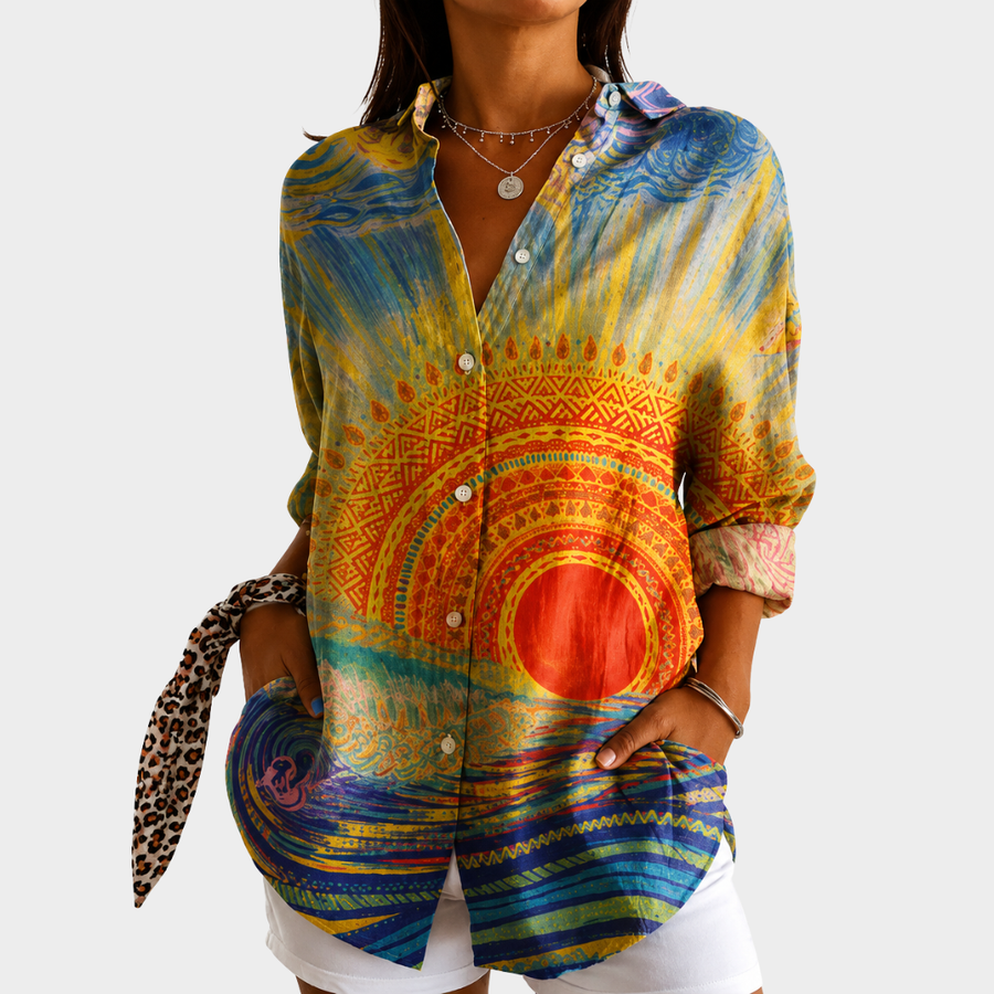 Gwen | Radiant Sunset Escape Blouse