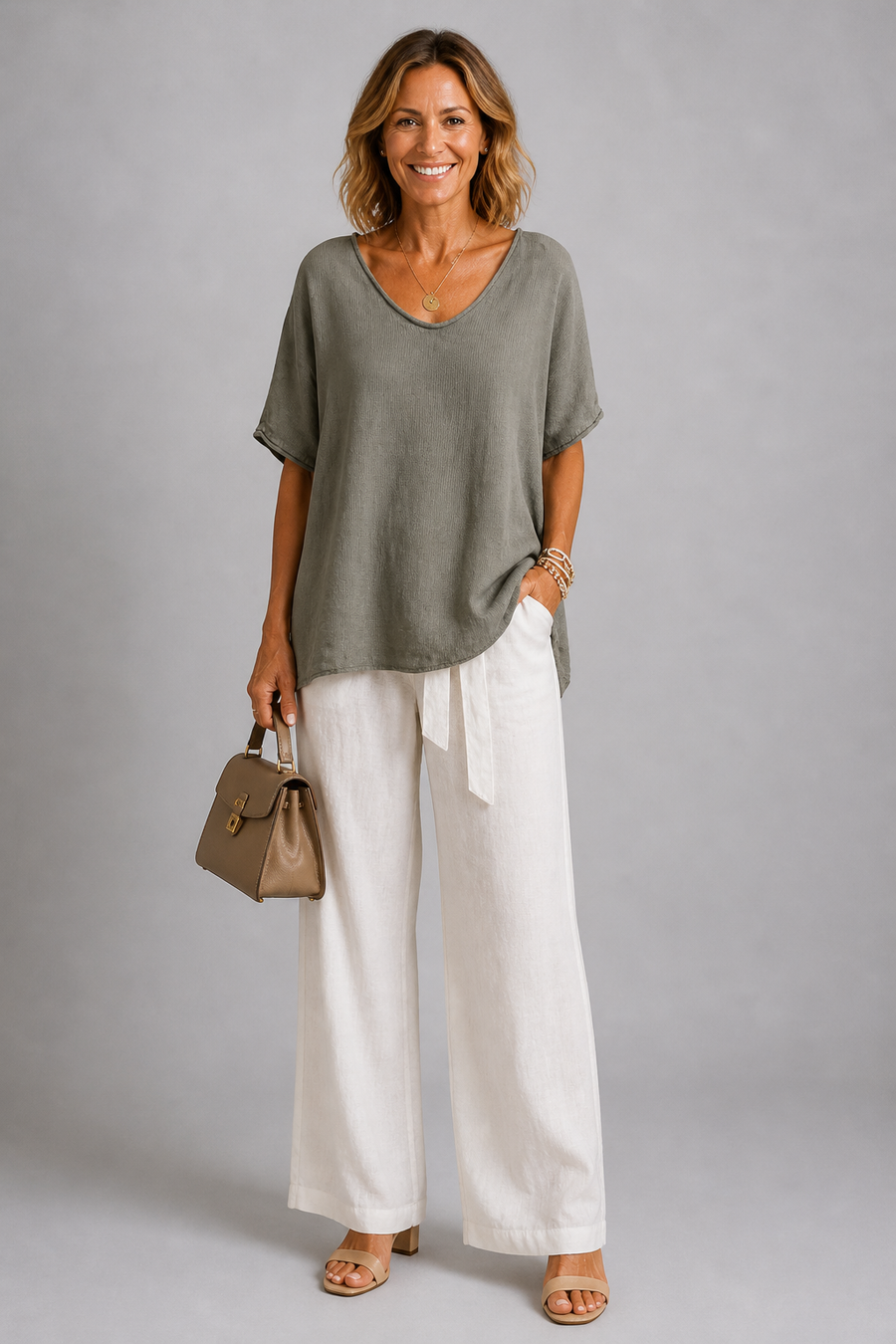 Natural Linen Top