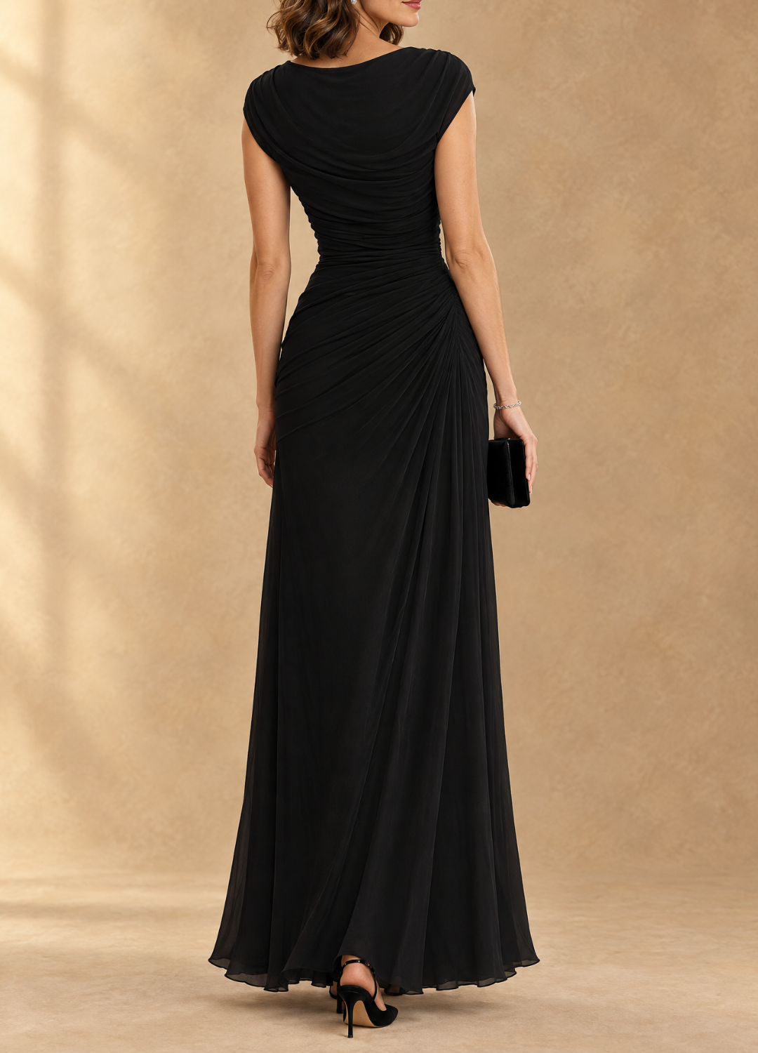Cynthia | Cowl Neck Draped Maxi Dress