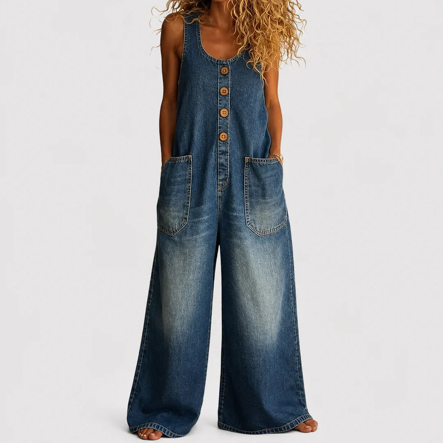 Andrea Oversized and Comfortable Design Jumpsuit
