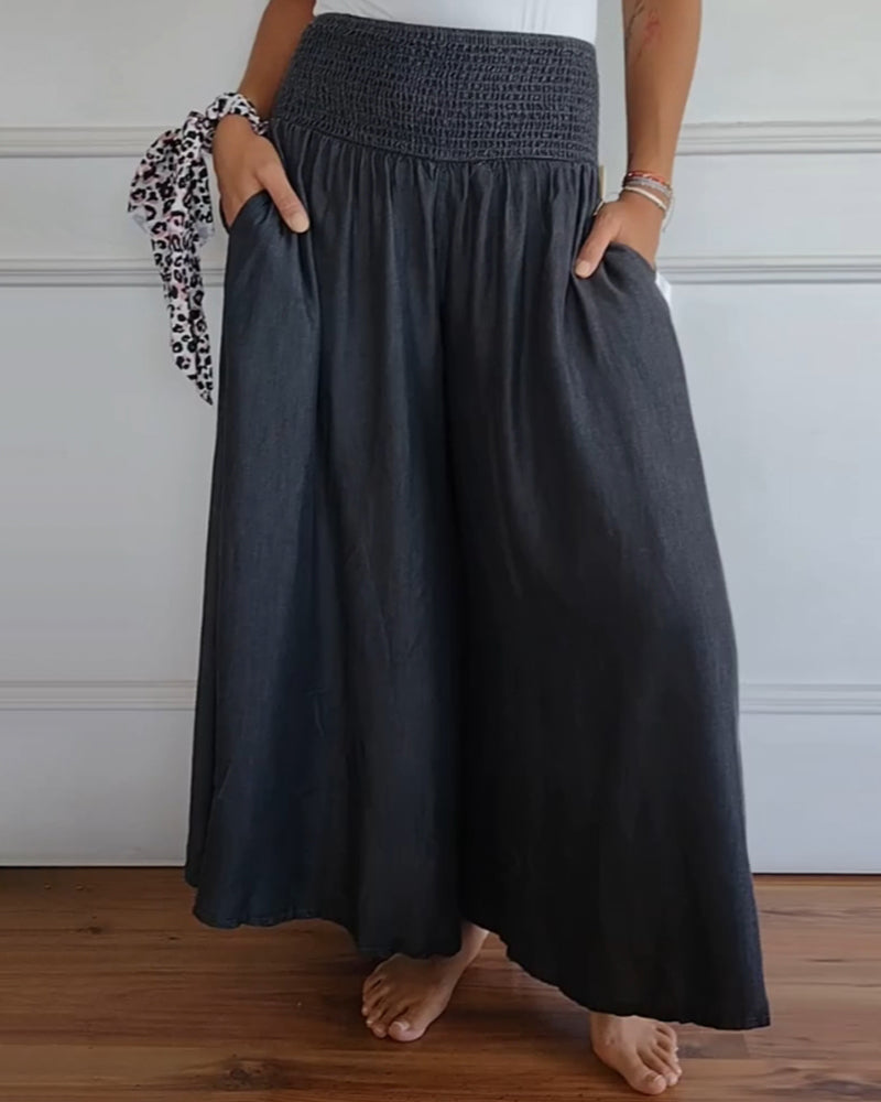 Mira trousers with high elastic waistband