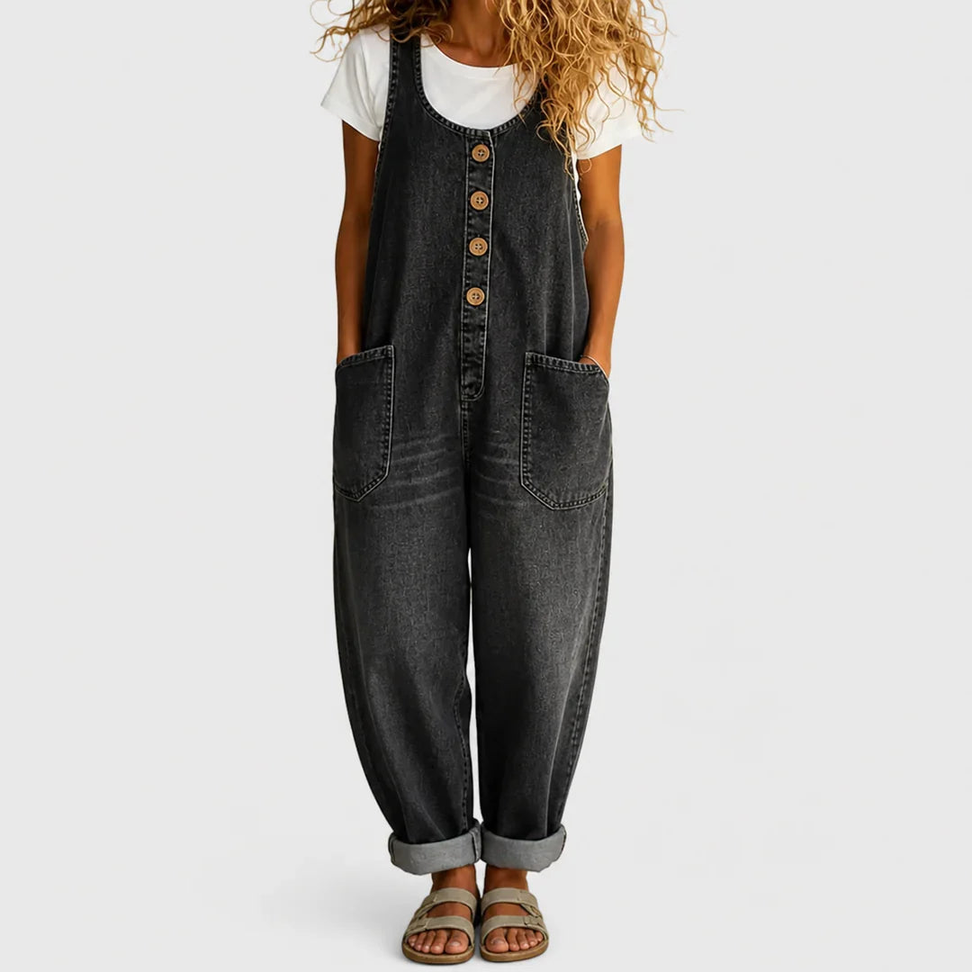 Andrea Oversized and Comfortable Design Jumpsuit