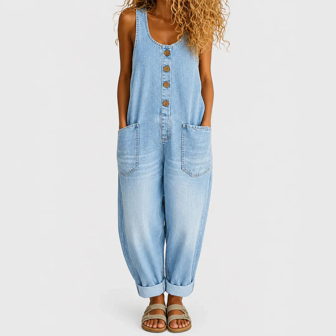 Andrea Oversized and Comfortable Design Jumpsuit