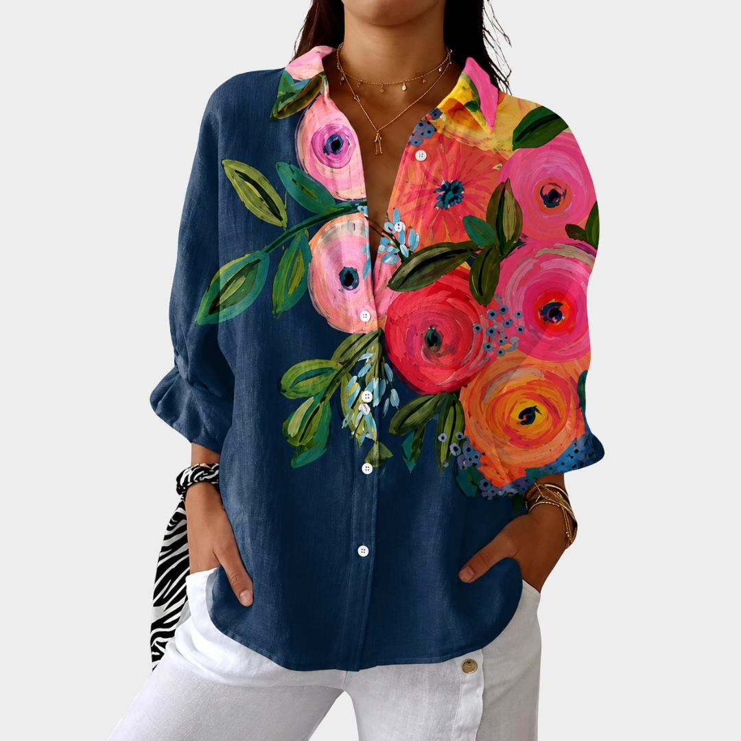 Narelle | Light and Colourful Printed Blouse