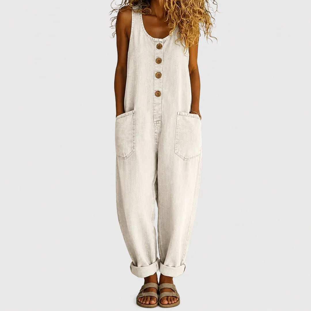 Andrea Oversized and Comfortable Design Jumpsuit