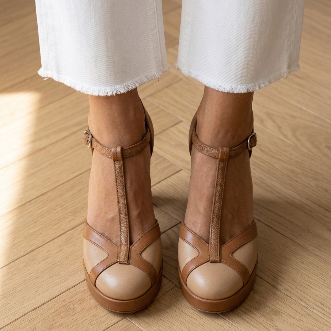 Nadia | Sophisticated Retro Closed Toe Heels