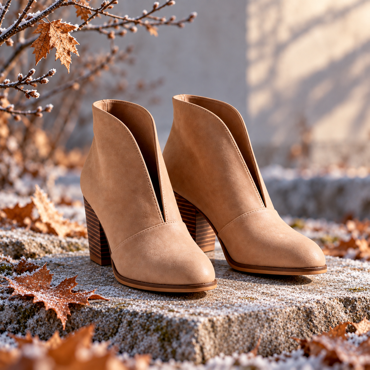 Carina V-Cut Ankle Boots
