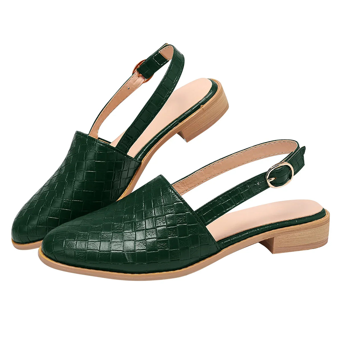 Lily | Woven Slingback Loafers