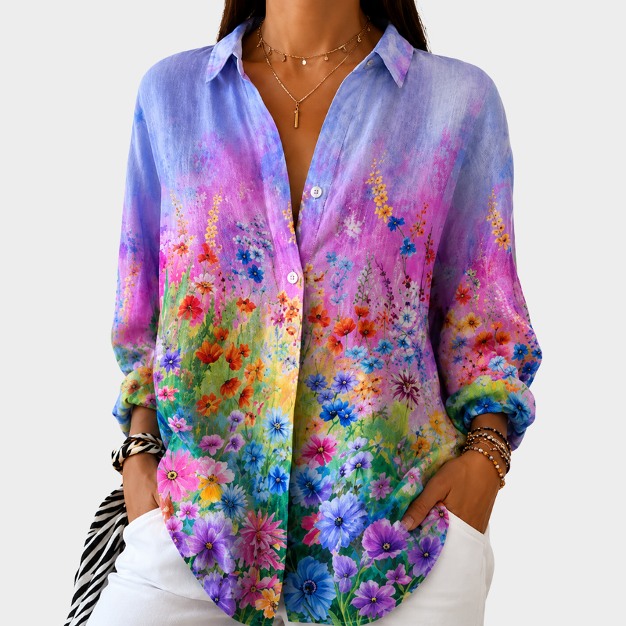 Raelene | Wildflower Sunset Garden Blouse