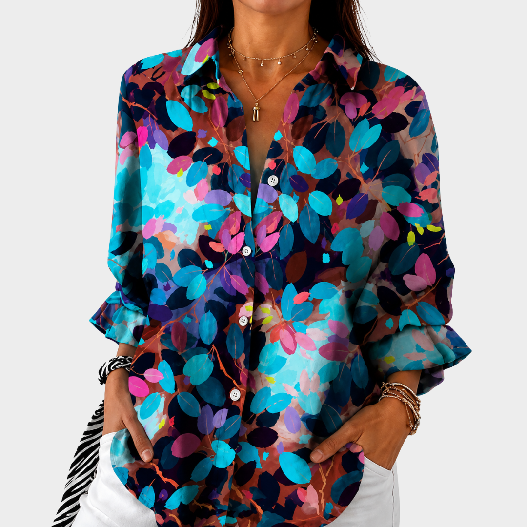Glenys | Twilight Garden Statement Blouse
