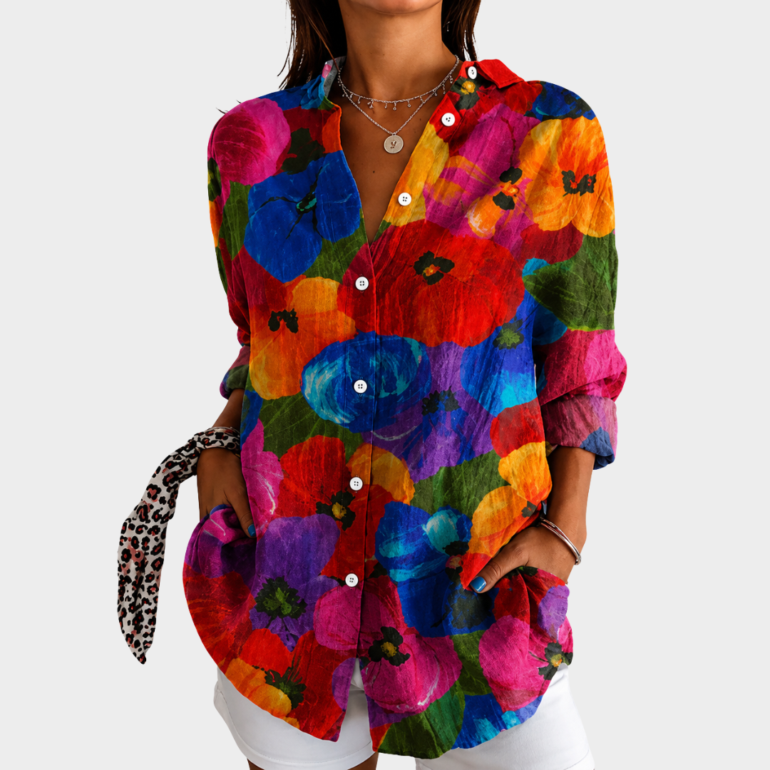 Heidi | Vibrant Garden Bloom Blouse