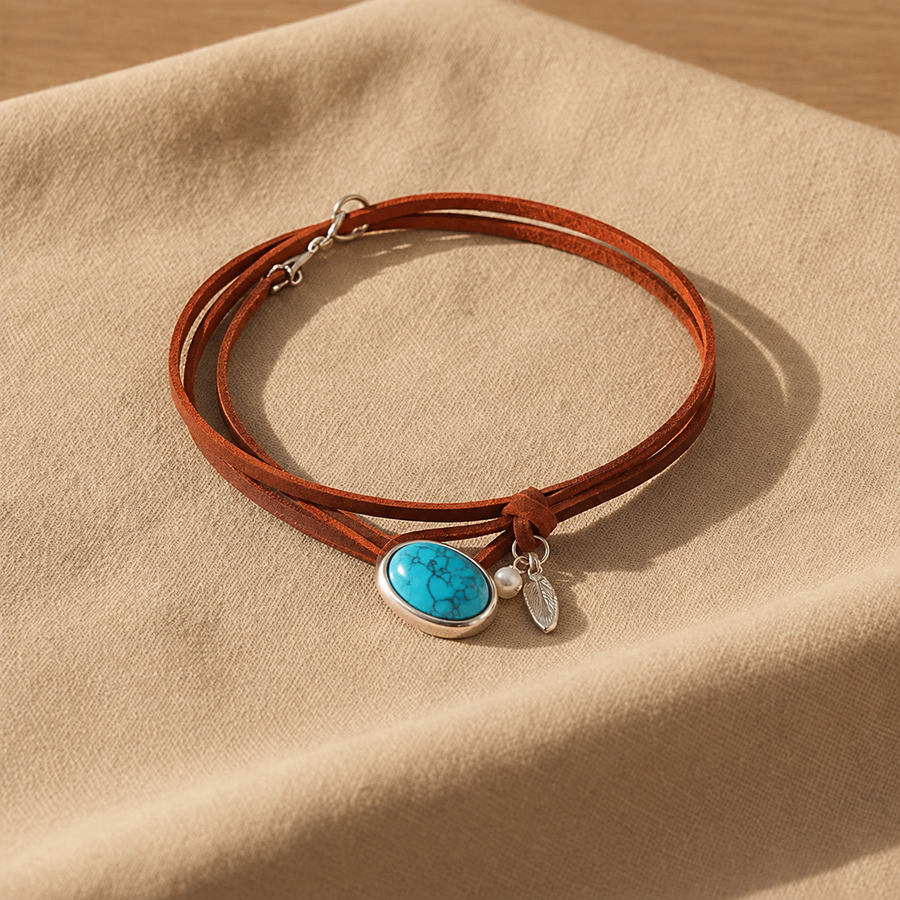 Agnese choker with turquoise
