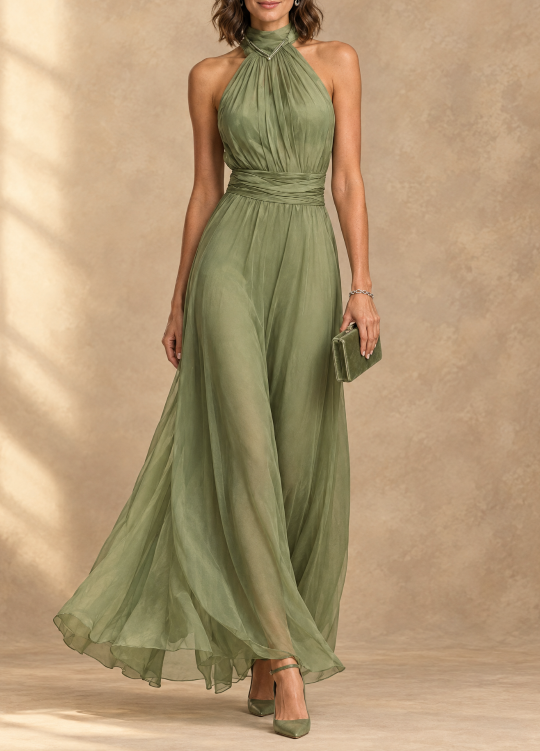 Paula | Halter Neck Maxi Dress