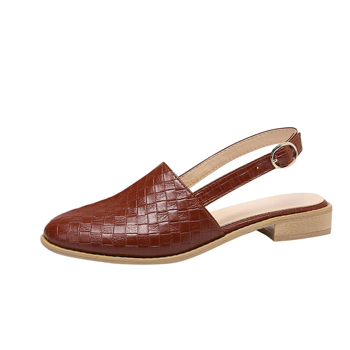 Lily | Woven Slingback Loafers