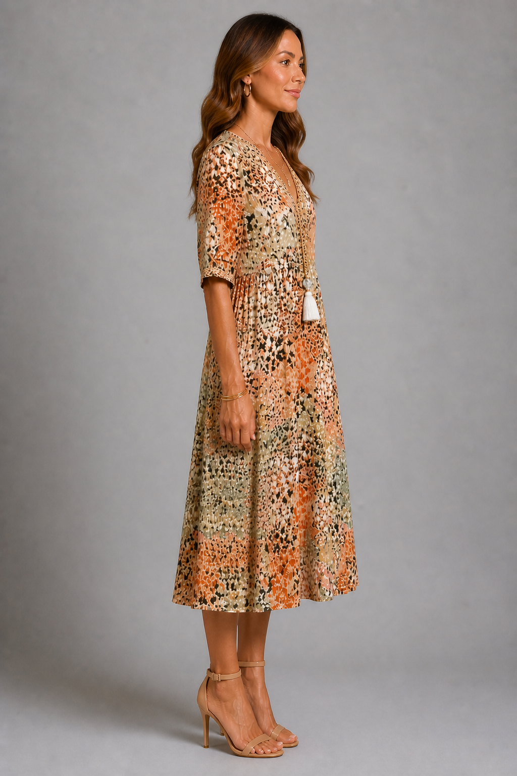Golden Petal Dress
