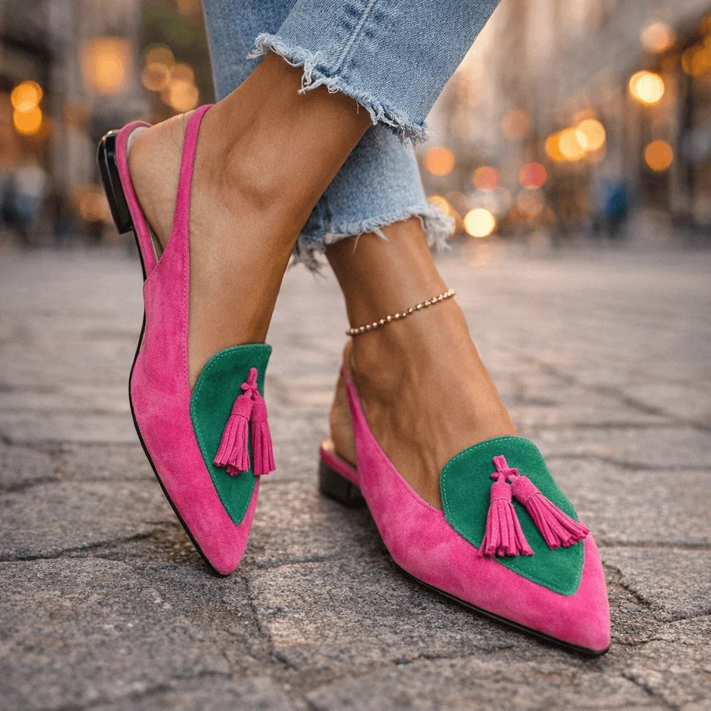 Elly Backless Sandals with Tassels