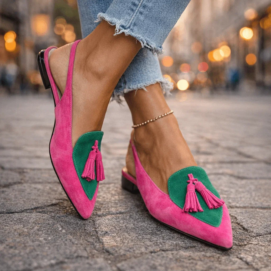 Elly Backless Sandals with Tassels