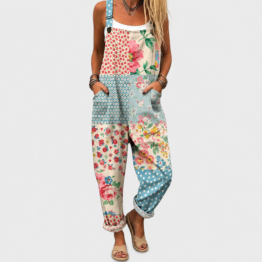 Comfortable Printed Dungarees