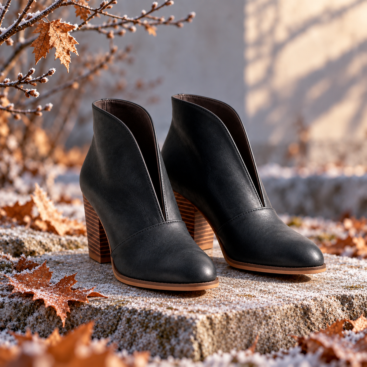 Carina V-Cut Ankle Boots