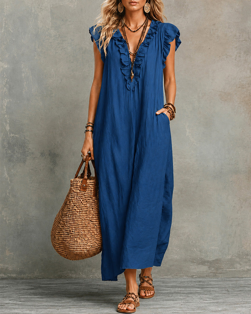 V-Neck Maxi Dress