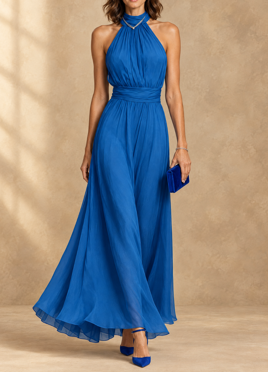 Paula | Halter Neck Maxi Dress
