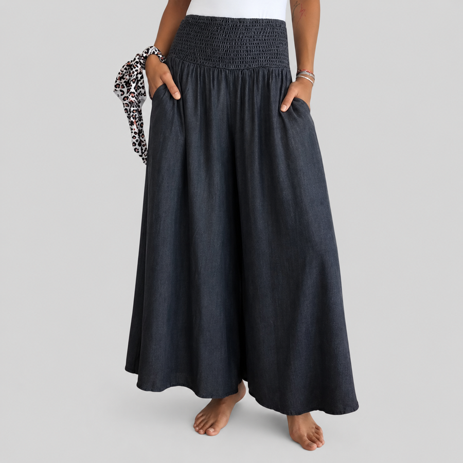 Mira trousers with high elastic waistband
